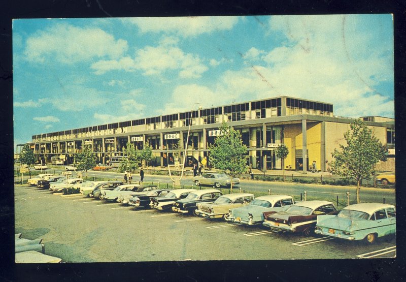 Queens, New York/NY Postcard, East Wing, JFK/Kennedy Airport, 1950's Cars