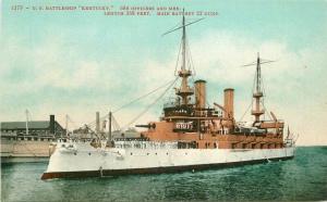 C-1910 Postcard Navy Military Great White Fleet Mitchell 1743 US Battleship 1743