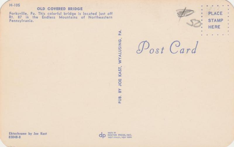 Forksville, Northeastern Pennsylvania - Old Covered Bridge