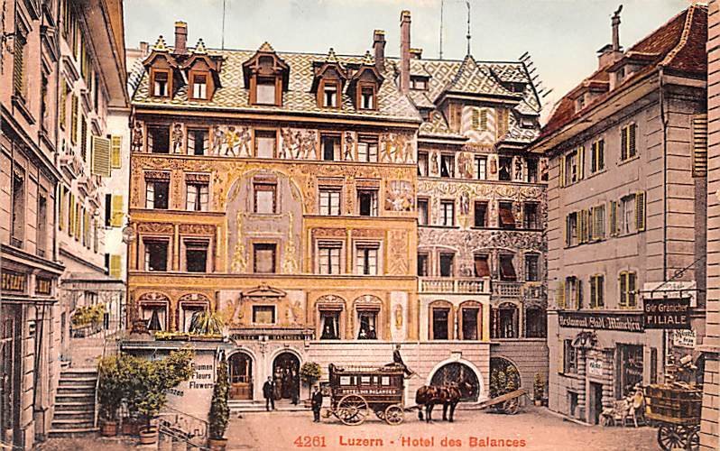 Luzern, Hotel des Balances Switzerland Unused 