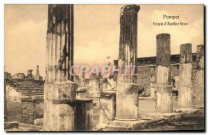 Postcard Ancient Pompeii Tempio d & # 39Apolle e Vener