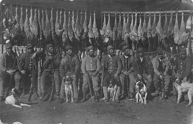 Sherwood ND Hunting Trip Rifles Hunters Dogs & Game Real Photo Postcard