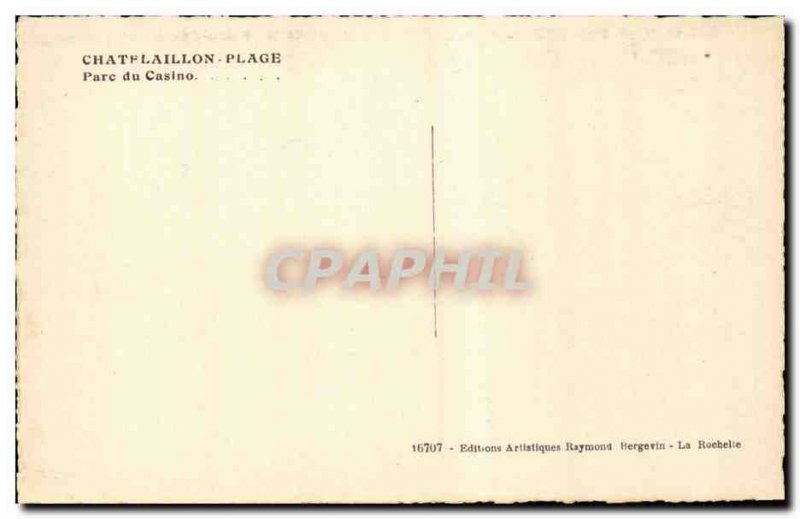Old Postcard Chatelaillon Casino Park