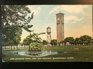 Vintage Postcard 1907-1930 San Antonio Fort Sam Houston Quadrangle Plaza Texas