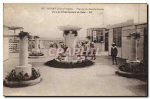 Old Postcard Royan Cote d'Argent View Grande Conche taking the Establishment ...