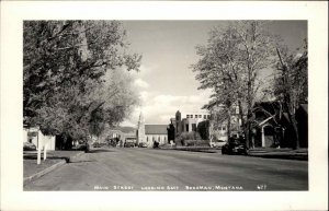 Bozeman MT Main St. East c1940s Real Photo Postcard