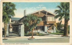 Berkey 1920s Hotel De Riviera Santa Barbara California roadside postcard 8745