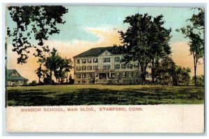 c1905's Manbor School Main Building Exterior Stamford Connecticut CT Postcard