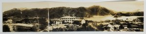 RPPC Japan Trifold Fuji View Hotel Lake Kawaguchi Yamanashi-ken Postcard U1