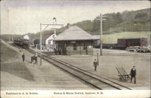 Andover NH B&M RR Train Station Depot c1920 Postcard