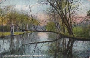 Rhode Island Providence View On 10 Mile River Hunts Mills 1908