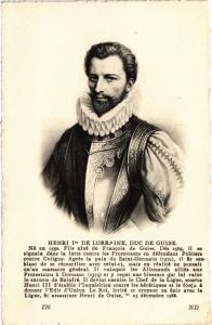 CPA Henri Ier de Lorraine, Duc de Guise Royalty Nobelty (315170)