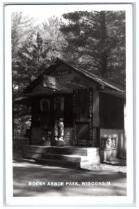 c1950's Rocky Arbor Park Gift Shop Native American RPPC Photo Vintage Postcard 