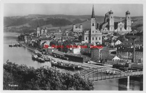 Germany, Passau, RPPC, City Scene, Photo