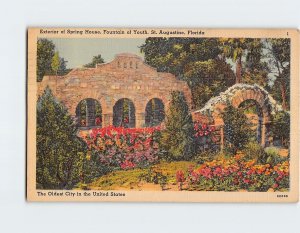 Postcard Exterior of Spring House, Fountain of Youth, St. Augustine, Florida