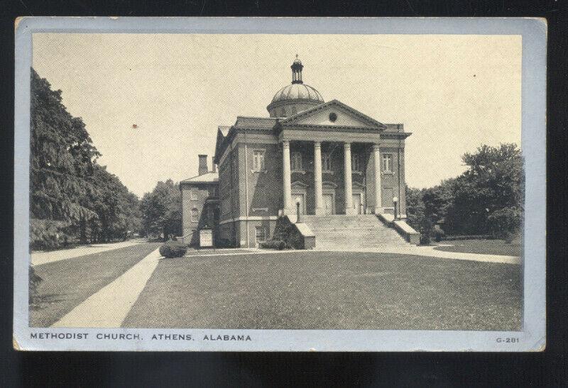 ATHENS ALABAMA METHODIST CHURCH VINTAGE POSTCARD