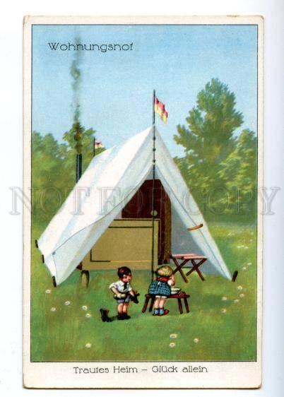 176911 Types of HOUSE Home LITTLE KIDS in Tent Vintage PC