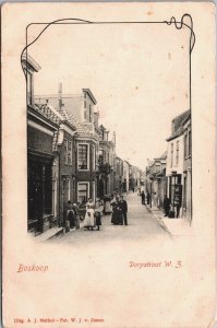 Netherlands Boskoop Dorpsstraat  Vintage Postcard 09.35