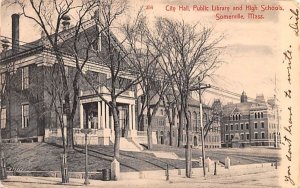 City Hall in Somerville, Massachusetts Public Library & High School.