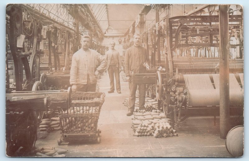 RPPC Occupational Textile Factory Workers Real Photo Postcard
