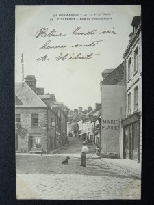 France Villedieu les Poêles RUE DU PONT DE PIERRE c1905 UB Postcard