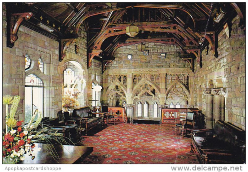 New Zealand Christchurch The Lounge Looking Towards Gothic Tracery Archway