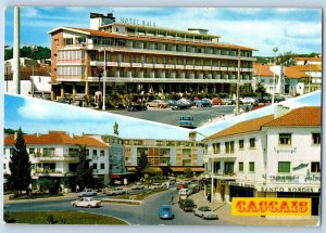 Cascais Portugal Postcard Baia Hotel Partial View of Village Center c1950's