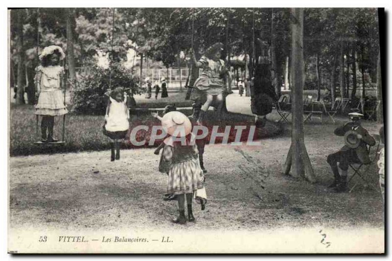 Old Postcard Vichy swings Children