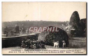 Postcard Old Garden on the Ramparts Fougeres Overlooking Delicious Landscape ...