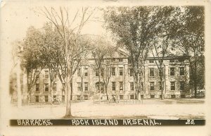 Postcard RPPC Illinois Barracks Rock Island Arsenal #20 23-7744