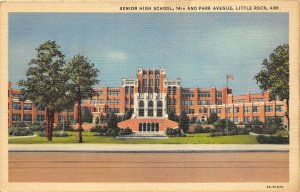 Little Rock Arkansas 1940s Postcard Senior High School