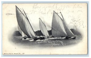 1905 Race of the Thirty Footers Newport Rhode Island RI Posted PMC Postcard