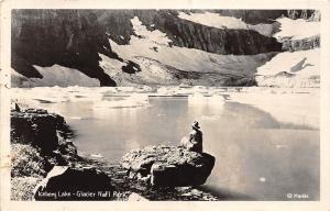 D56/ Glacier National Park Montana Mt Real Photo RPPC Postcard 1948 Iceberg Lake