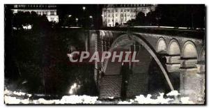 Old Postcard Luxemborg Night Adolphe Bridge With Siege Of Plan