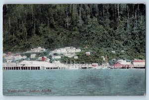 Juneau Alaska AK Postcard Water Front Residence Section Dock c1910's Antique