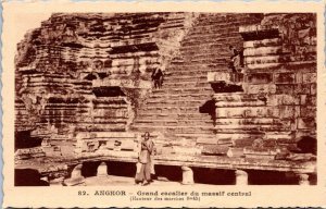 Postcard Cambodia Angkor - Grand staircase of Central Massif