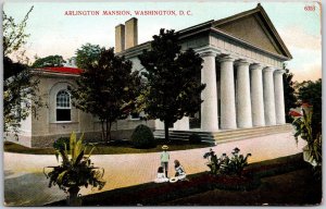 1909 Arlington Mansion Washington D.C. Children Playing Posted Postcard