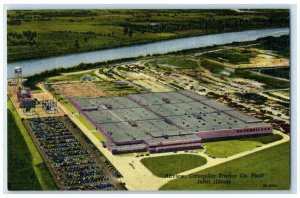 c1940 Airview Caterpillar Tractor Co. Plant Exterior Joliet Illinois IL Postcard