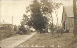 South Newcastle ME Main St. c1910 Real Photo Postcard