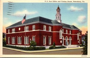 Virginia Petersburg Post Office and Custom House 1949 Curteich
