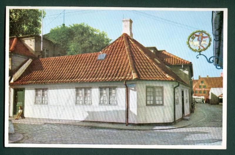 Denmark. Postcard. H.C. Andersen, House,Odense.