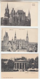 P2546, 3 dif old postcard germany Aachen views, unused