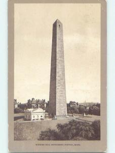 Pre-1907 Very Early View BUNKER HILL MONUMENT Boston Massachusetts MA A2191