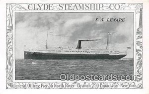 SS Lenape Clyde Steamship Co, New York USA Ship Unused 