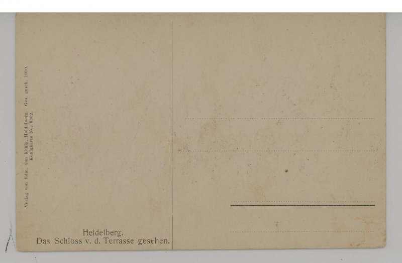 Germany - Heidelberg. The Castle from the Terrace