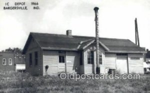 IC Depot, Bargersville, F USA Kodak Real Photo Paper Train Railroad Station D...