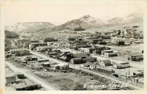 Postcard RPPC 1930s Nevada Eureka Aerial view occupational NV24-4885