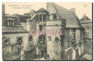 Postcard Old Hotel Lallemant Bourges Turret and door entry