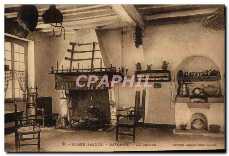 Old Postcard Bayonne Basque Museum The kitchen
