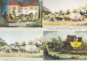 Post Office Wagons Mail Coaches Bath Andersgate Station 4x Postcard s